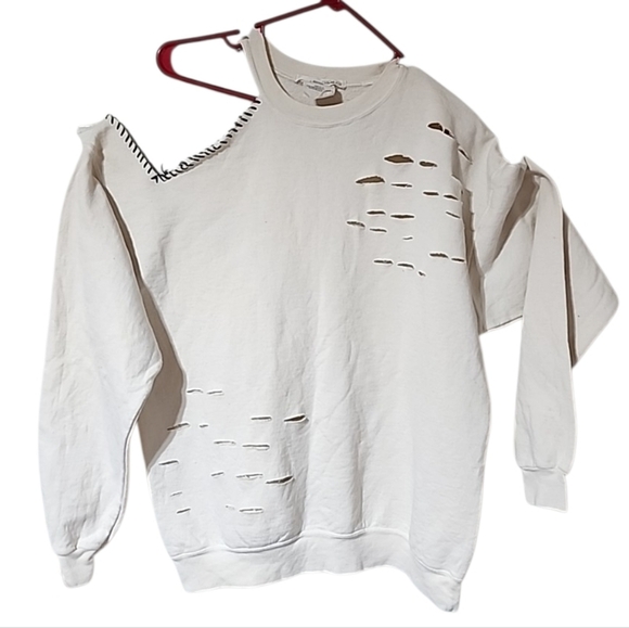 Free People X Tricia Fix Cut Out Sweatshirt. Medium - Picture 2 of 5